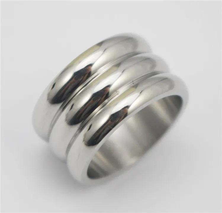 

Simple Design 3 Circle Piled Up 316L Stainless Steel Women Men Rings Silver Color Fashion Jewelry For Wedding and Party 8 серебряный