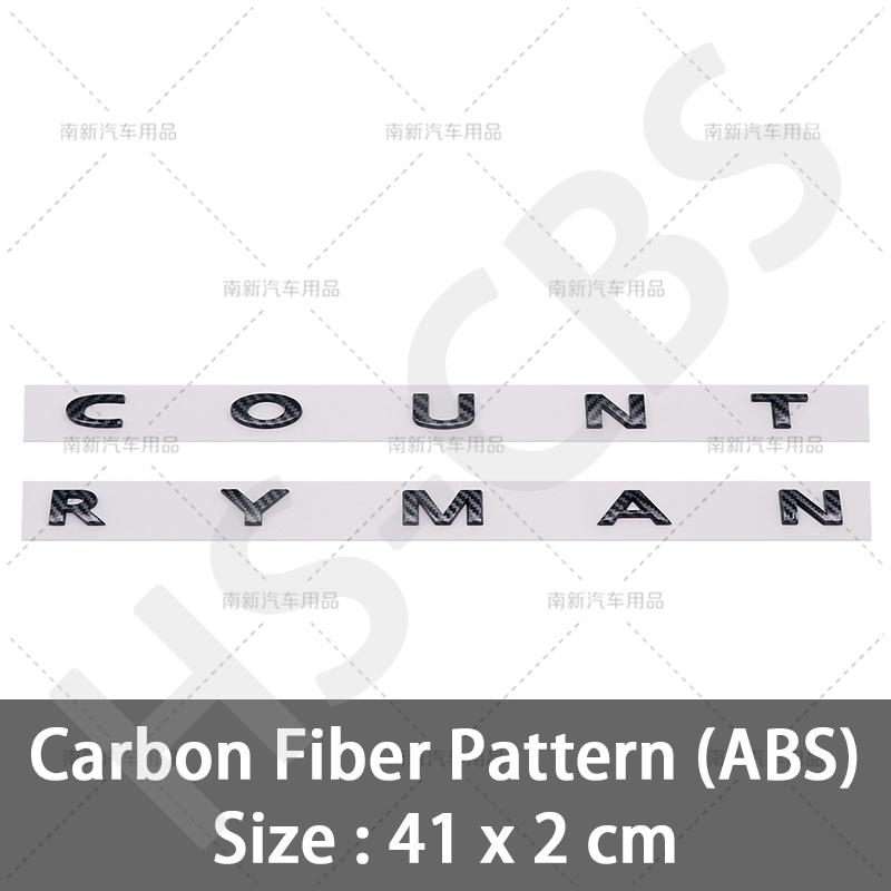 

ABS Carbon Fiber Pattern Clubman Logo Countryman Letters Emblem Sticker Car Trunk Badge For F54 F55 F56 R55 R56 R60 F60 R52 R50