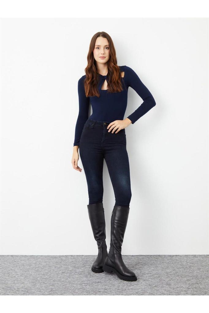 Women Modern Stylish Fashion Boots Boots Genuine Leather Rano Black Leather Black Leather Stretch Boots