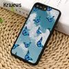 Luxury Blue Butterfly Butterflies Phone Case Cover For iPhone 17 Air 16 15 14 plus 12 13 pro max coque Fundas