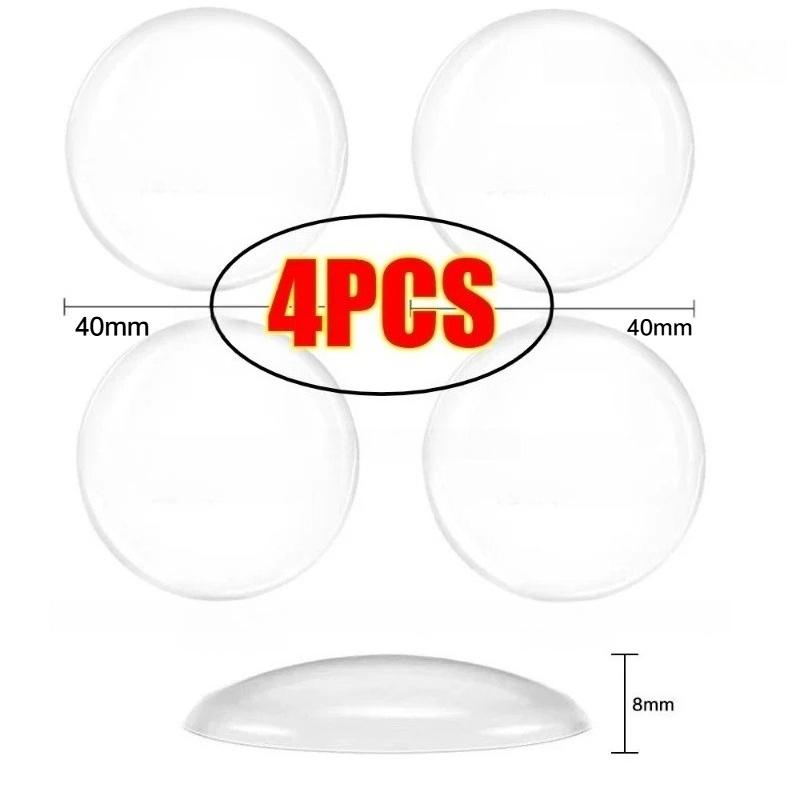 Round Transparent Soft Silicone Non-slip Door Stopper Muffler Wall Protector Self-adhesive Door Handles Bumper Protective Plug