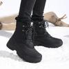 Winter Snow Boots Plush Warm Cotton Shoes Wear-resistant Windproof Sports Outdoor High-top Lace-up Boots Large Size