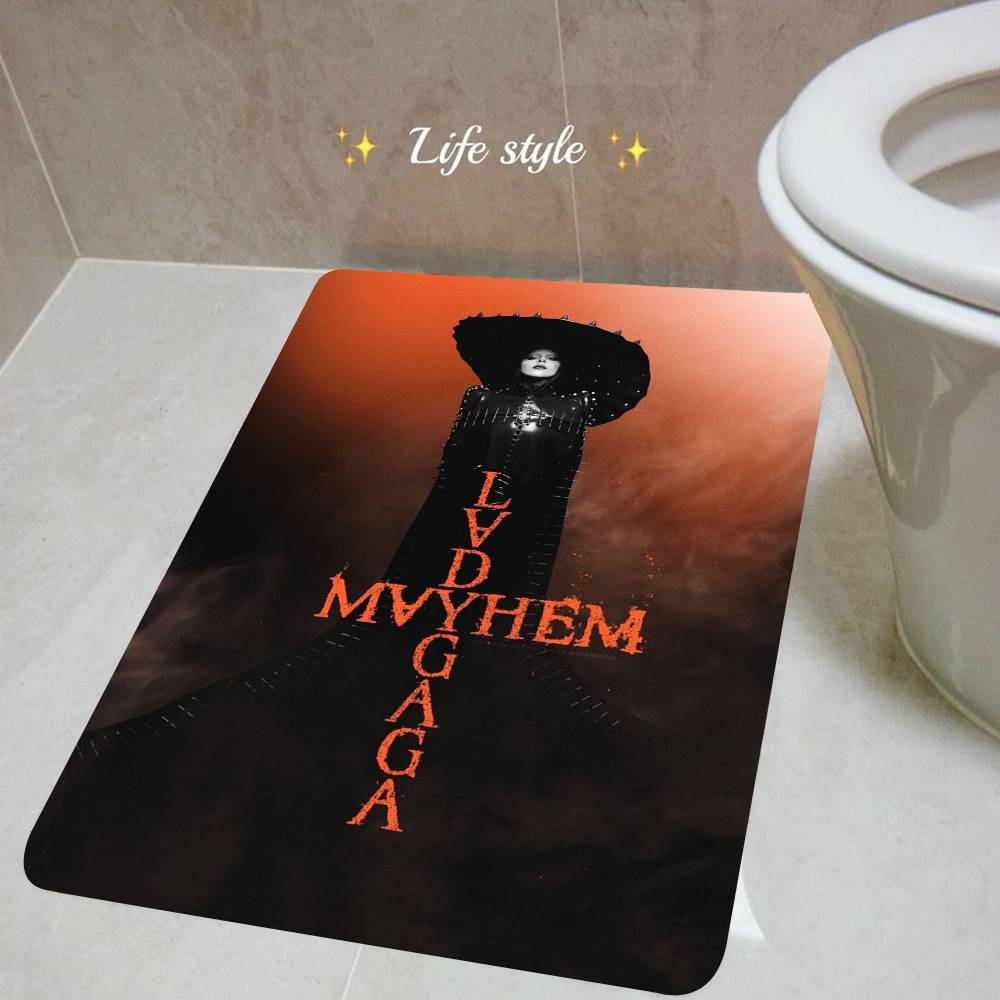 Singer L-Lady Gaga Mayhem Room Mats Anti-slip Absorb Water Long Strip Cushion Bedroon Mat Household Carpets