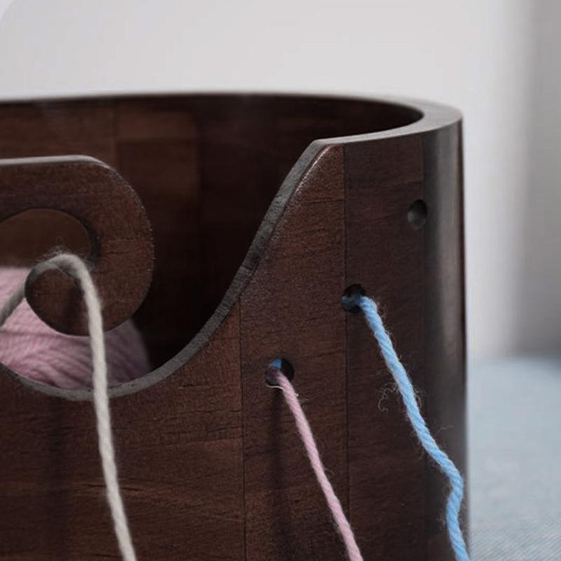 Yarn Bowl Oval Yarn Storage Bowl Handmade Knitting Bowl Wool Yarn Bowl Holder Knitting Accessories for Craft Lovers