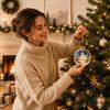 Transparent Light-Up Christmas Ornament Ball for Holiday Tree Hanging Decor