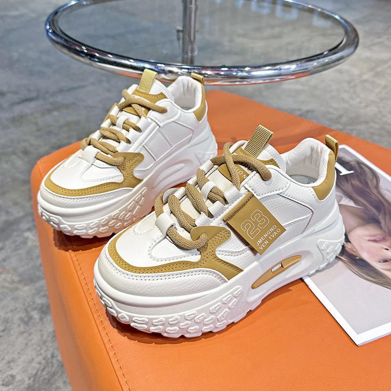 

Thick-soled sports dad shoes women s spring and autumn explosion ins tide 2025 niche versatile casual white shoes MX-6605 40
