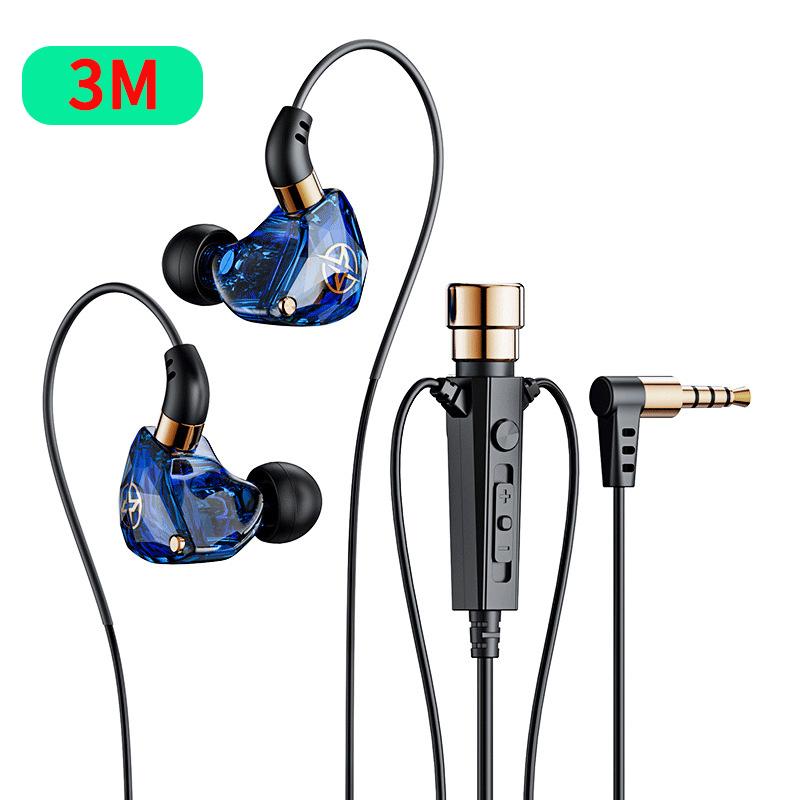 Fones de ouvido com fio HiFi para karaokê e microfone para canto e sala de estar, 3,5 mm AUX, graves pesados, cancelamento de ruído, 1,2 m, 3M, música KTV