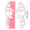 2 Pieces Heart Lace Border Die Cuts Heart Lace Metal Cutting Dies Stencil Embossing Dies for DIY Card Photo Decorations