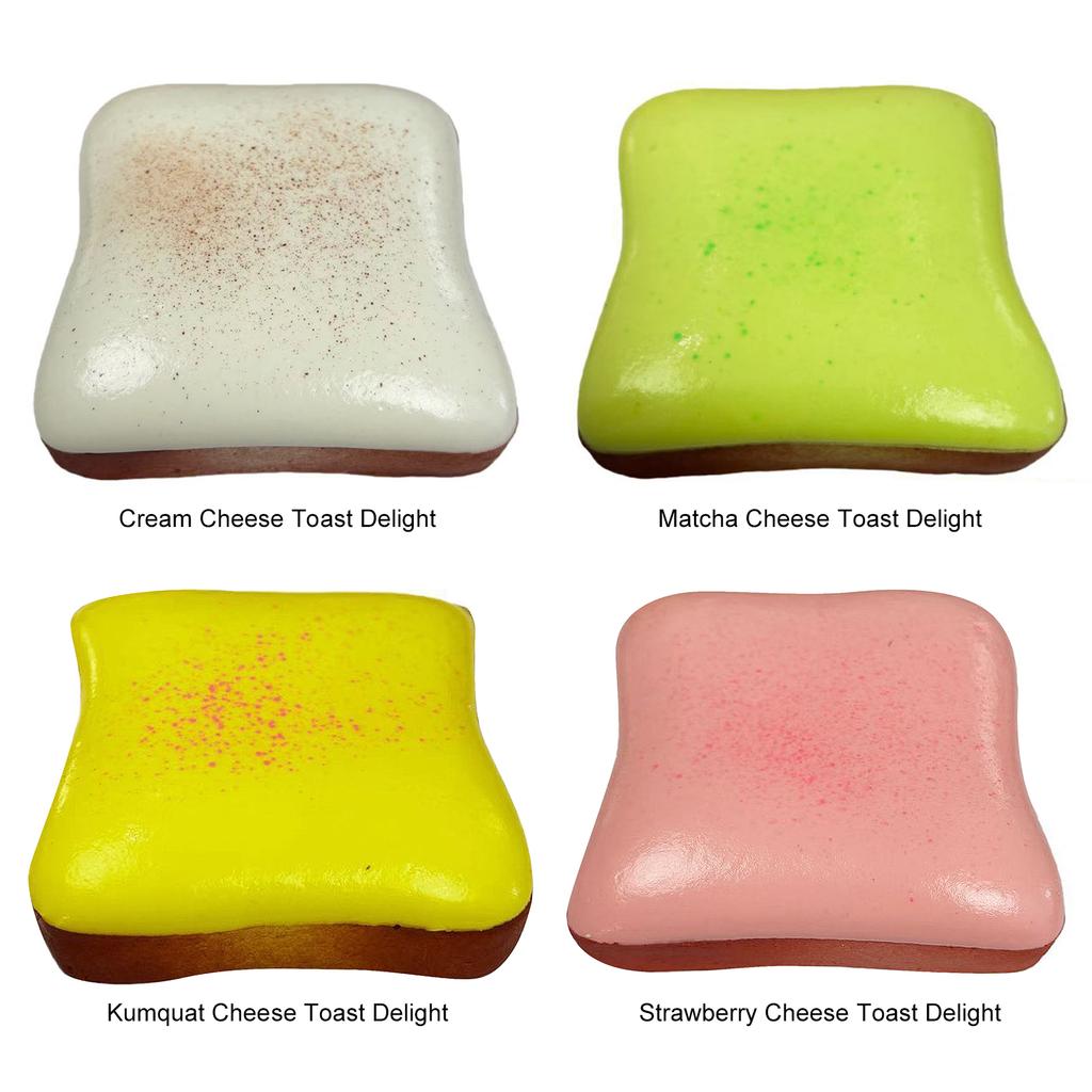 Bread Shape Squishes Soft Slow Rising Toy Realistic Toast-Shaped Squeeze Toy Fun Kawaii Desk Accessory for Adults & Teens
