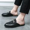 Fashion New Men Half Slippers Loafers Casual Summer Leather Male Moccasins Classic Breathable Soft Slip On Driving Shoes
