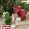 Plaster Candle Holder Silicone Mold Christmas Themed Candlestick Mold Gypsum Candle Stand Jewelry Crafting Mould