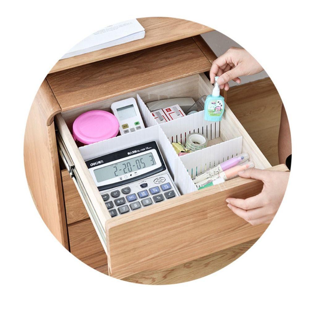 5Pcs Adjustable Drawer Divider DIY Storage Organizer Combination Partition Board Household Space-saving Cabinet Closet Separator