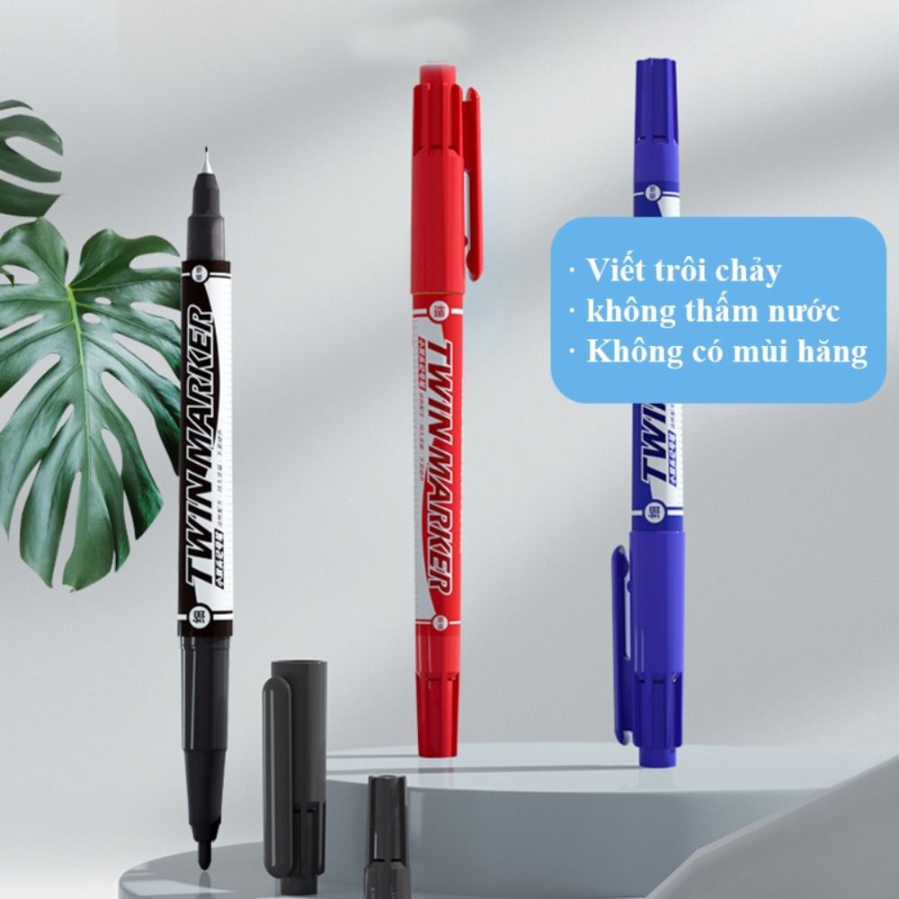 Quick-drying Dual Side Marker Pens Waterproof Dual Tip Brush Pen New Felt Tip Pens