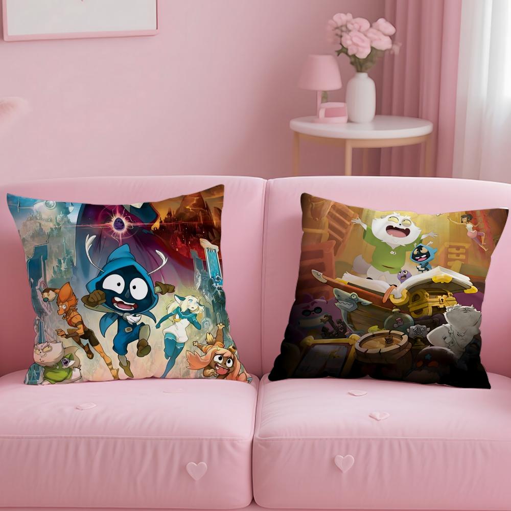classic game Dofus Cushion Cover Soft EasyWash Pillow Case Versatile for Couch Bed Travel and Office