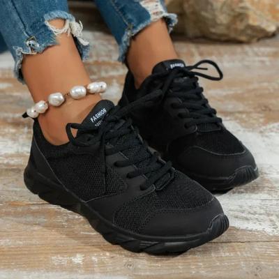 Modne Damskie Buty na Wyprzedaży Sznurowane Damskie Buty Wulkanizowane Jesienne Oddychające Siateczkowe Solidne Płaskie Casualowe Wygodne do Chodzenia Buty w Dużych Rozmiarach