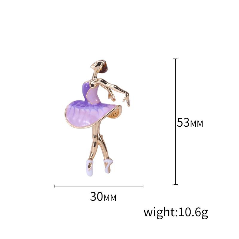 Mode Exquisite Gymnastik Mädchen Hübsche Blume Rock Ballett Tänzerin Broschen Pin Abzeichen Ballerinas Brosche Für Frauen Schmuck Geschenk