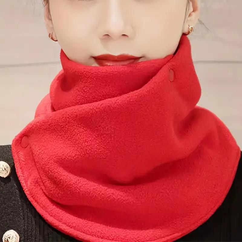 Winter Thickened Fleece-Lined Warm Neck Gaiter for Men and Women, Multi-Functional Windproof Cycling Scarf