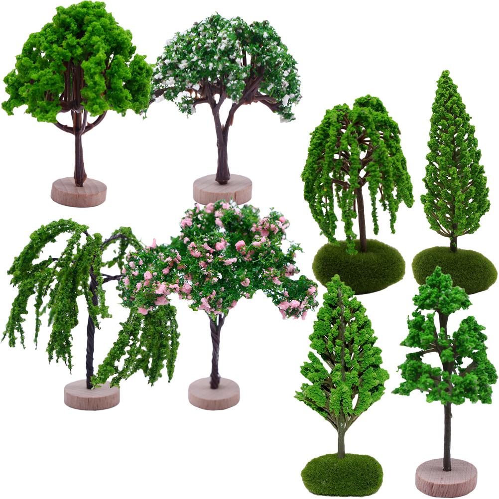 8 Stück Mikrolandschaft Baum Szenerie DIY Bäume Dekoration Mini Gartendekoration Modelle
