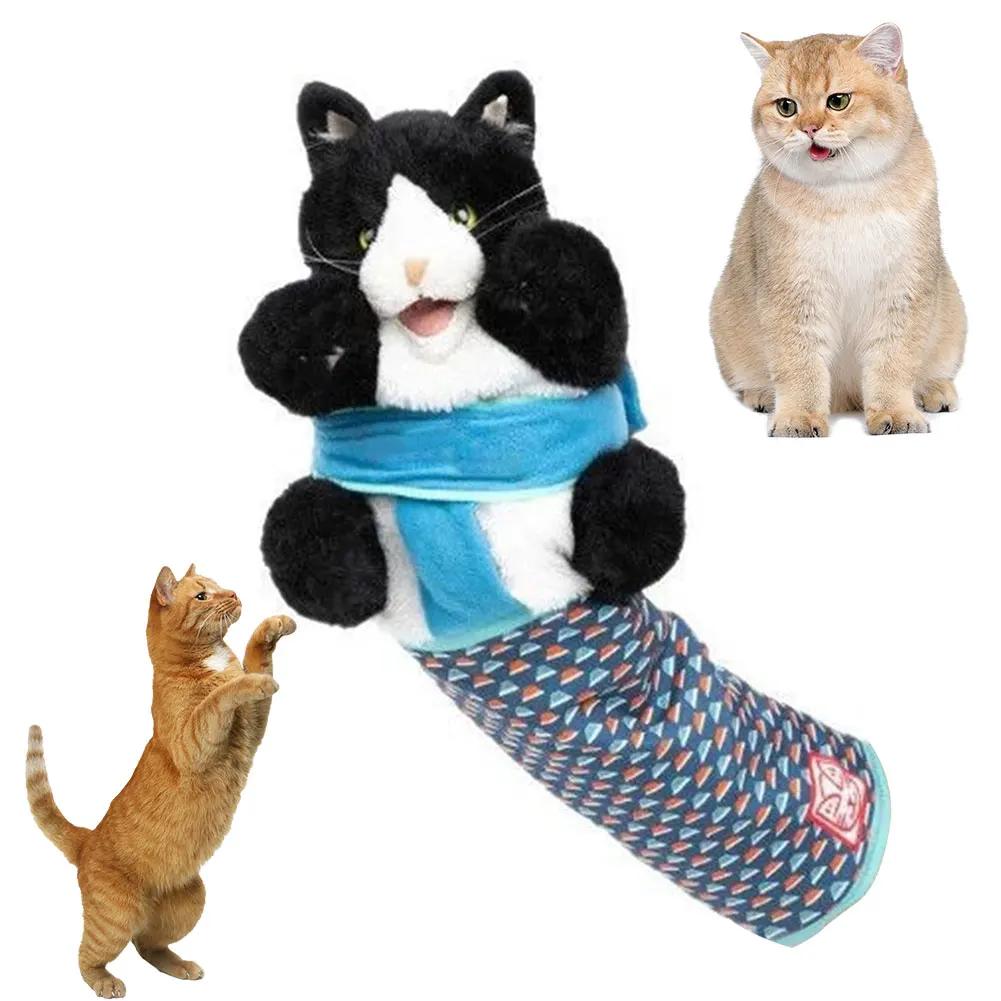 Cats Puppet Wrestler Cat Wrestling Toy  Puppet Interactive Hand Puppet for Indoor Cats Kids Pretend Play and Dog Toys