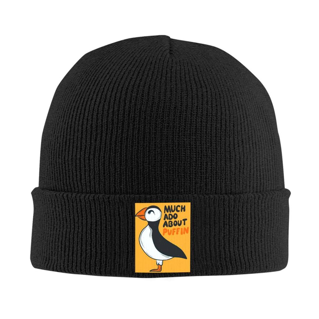 Puffin Bird Warm Knitted Cap Hip Hop Bonnet Hat Autumn Winter Outdoor Beanies Hats for Unisex Adult