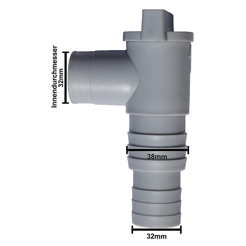 32mm Shutoff Valve Pool Connector Pool Hose Adapter Clamp-style Elbow Pool Drain Valve Shutoff Valve Suitable for Filter Pump