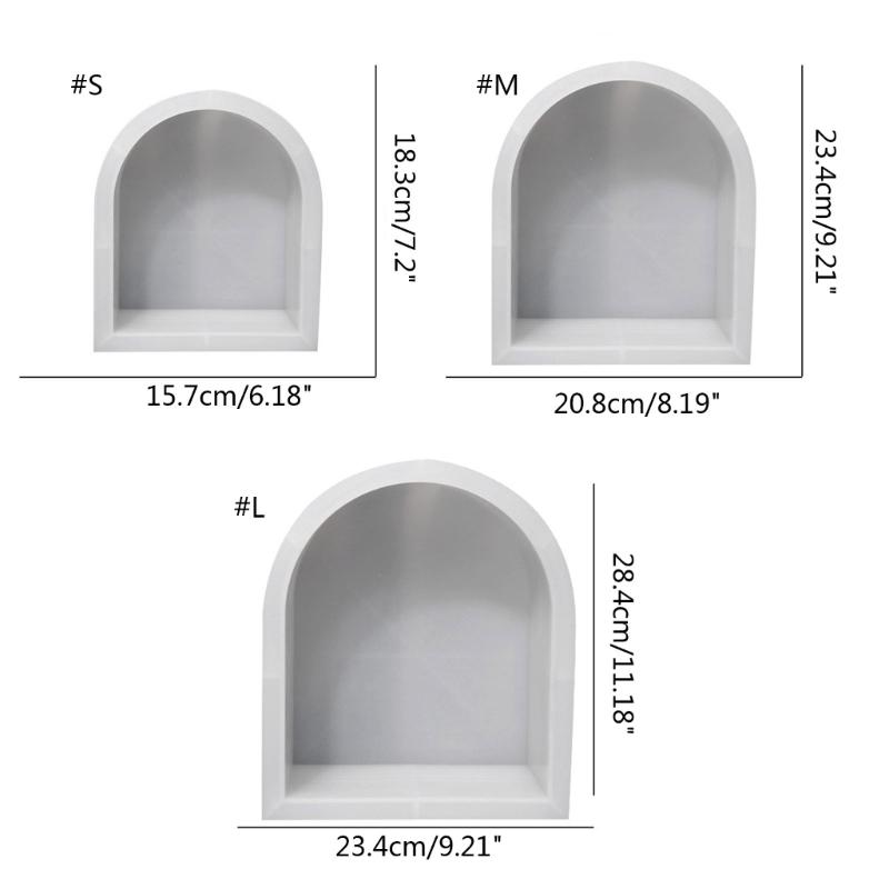 Silicone Molds for Resin Glossy Deep Arch Resin Mold for Flowers Preservation Night Light Crafts Desktop Ornaments Molds