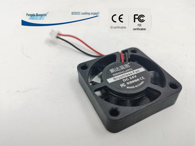 Pengda Lantu 4010 24V 0.06A Double Ball Bearing 10,000 RPM 4CM DC Brushless High-Speed Cooling Fan