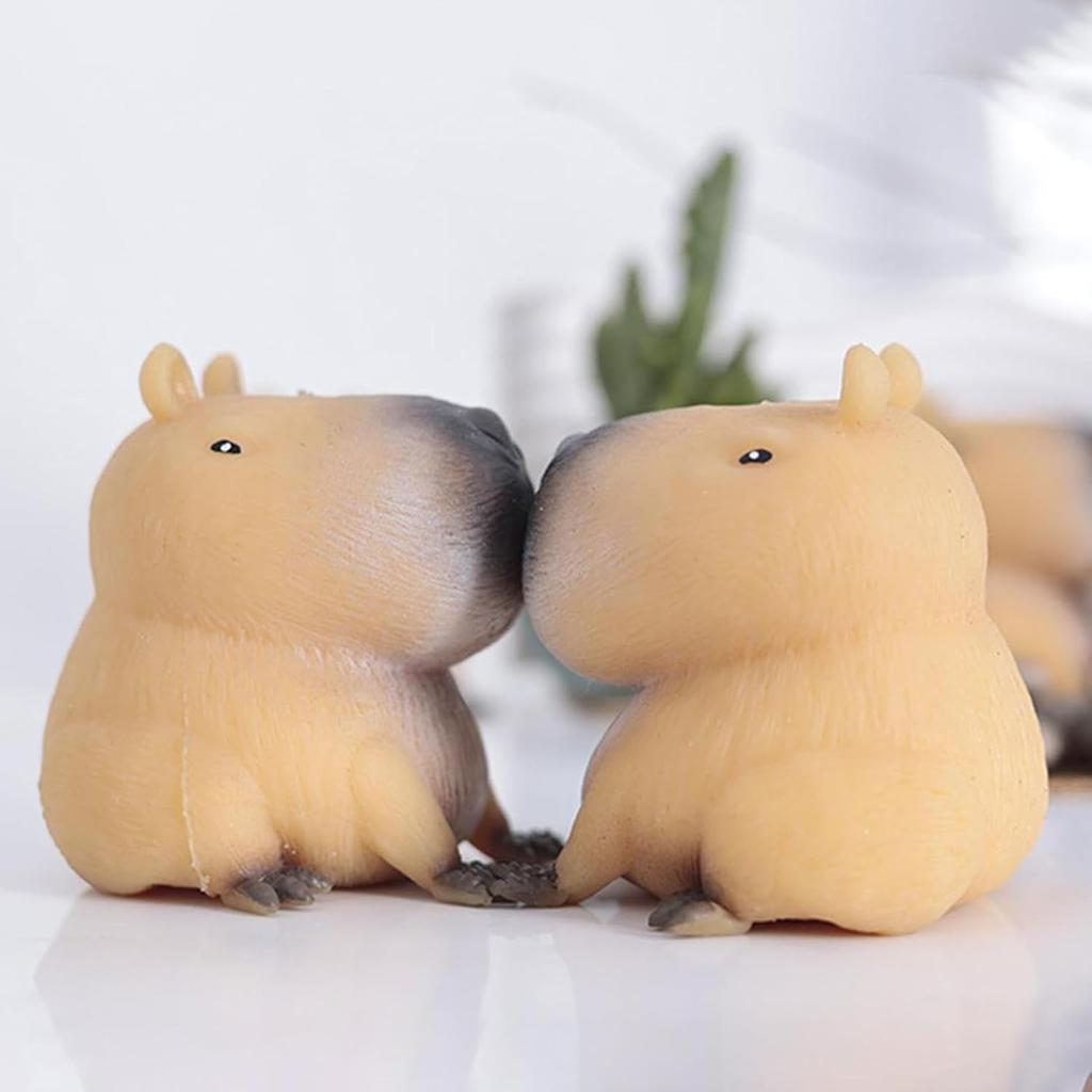 2026 Chubby Capybara Squeeze Toy Fidget Toys Super Soft Simulated Capybara Squeeze Sensory Toys Anxiety Relief for Adults & Kids