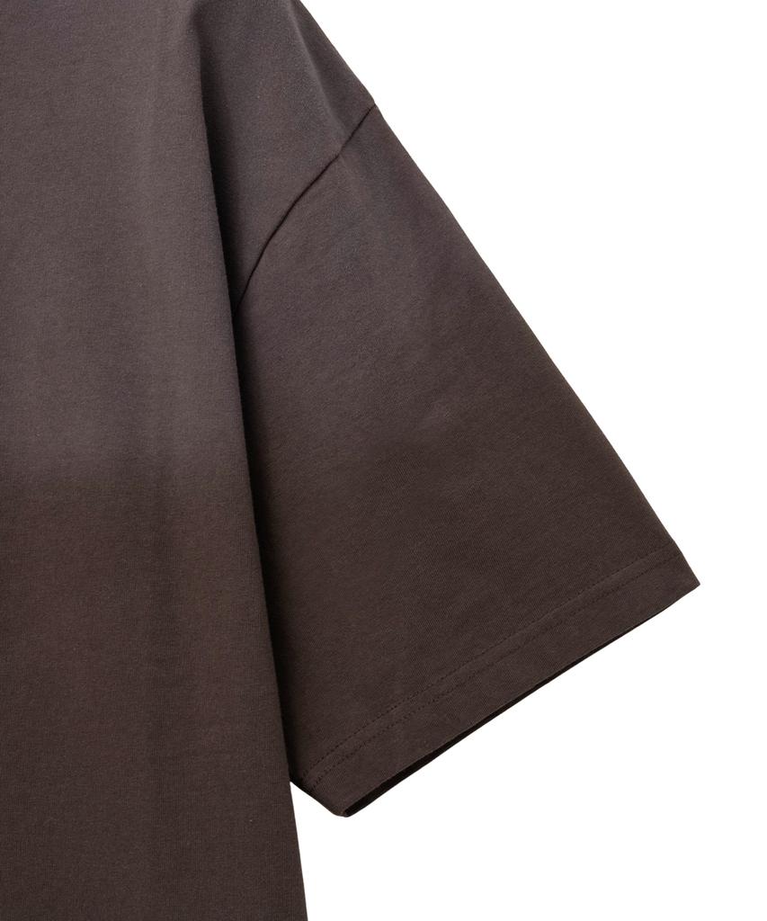 PHYPS MOTORCYCLE Winglogo Spray Dying Short Sleeve Brown
