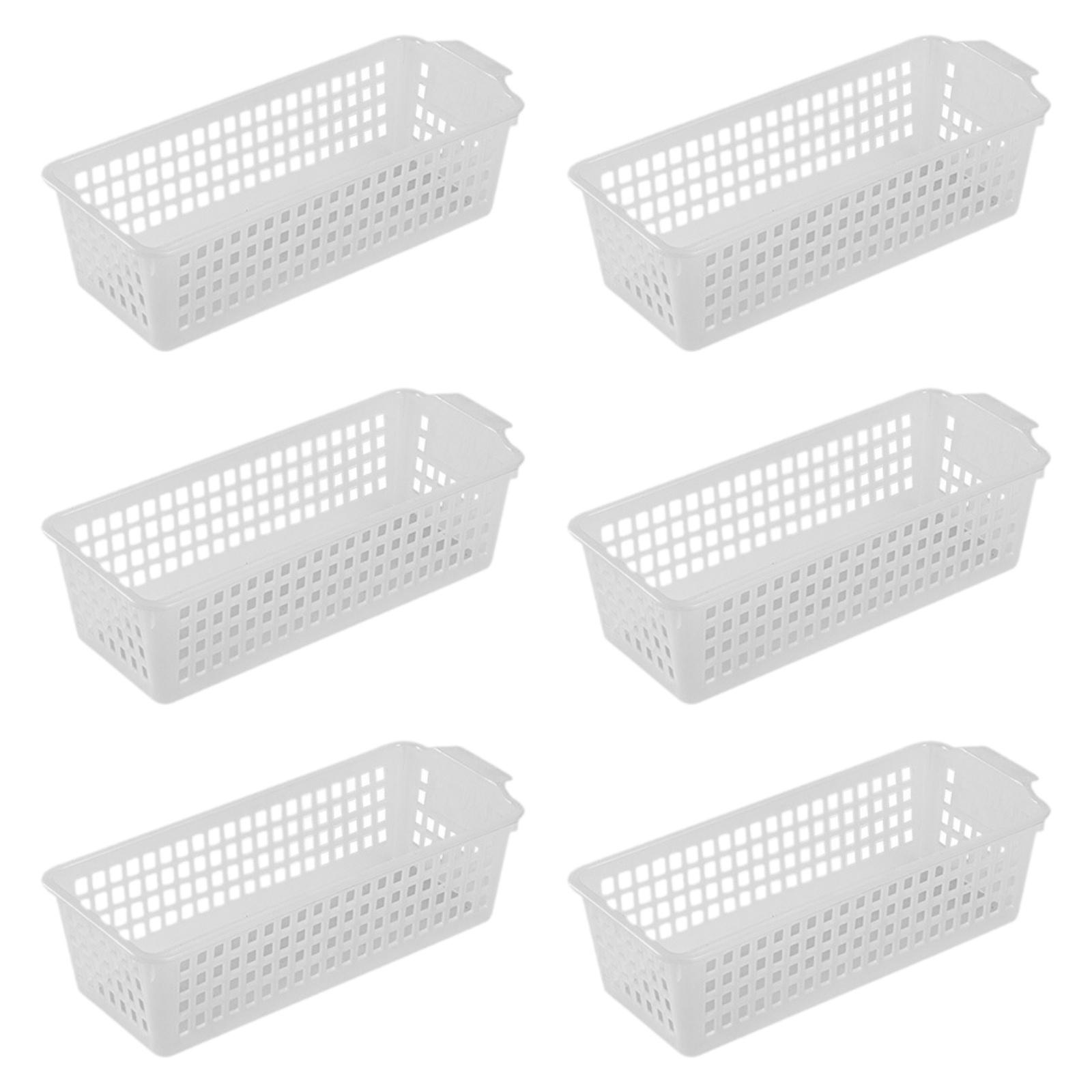 

6x Storage Baskets Space Saving Container for Various Sundries Closet Office чистый