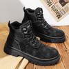 Men's Boots Autumn and Winter New Fashion Casual Yellow Boots Anti Slip Soft Sole Comfortable Outdoor Boots Youth High Top Boots