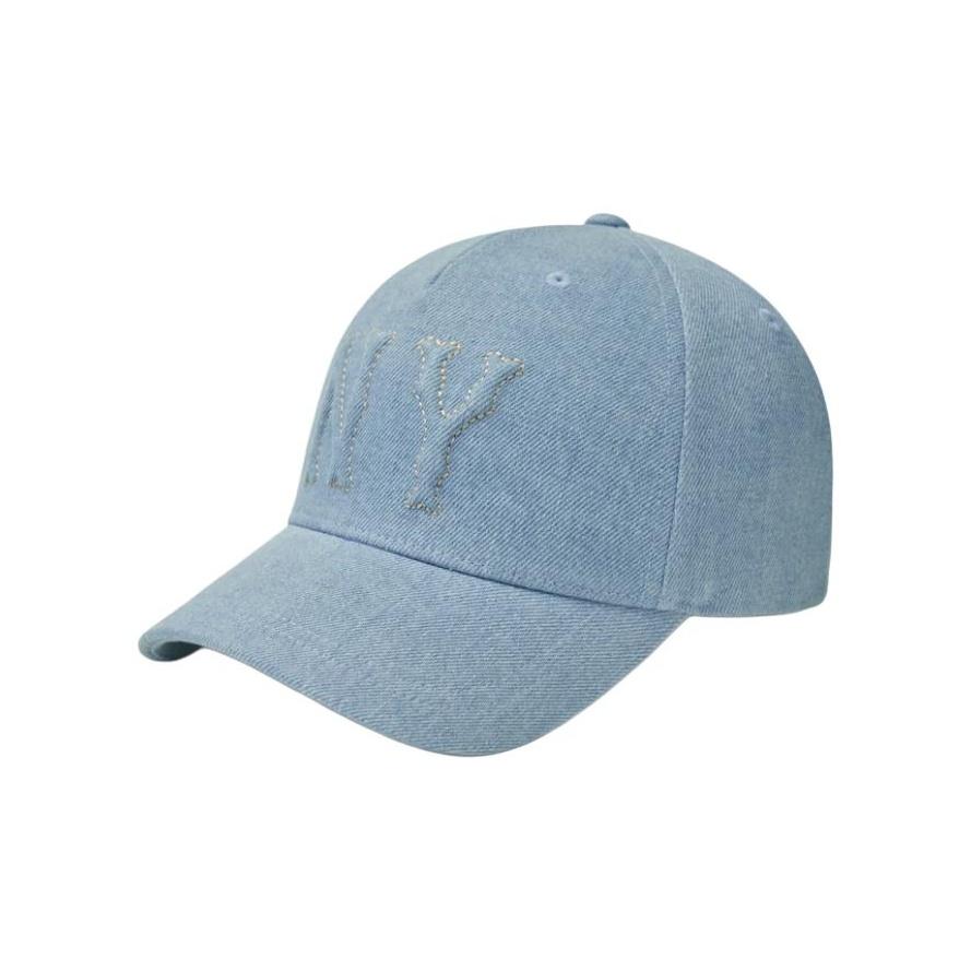 Хлопковые Бейсболки MLB Унисекс Синие Модные 3ACPDM04N-50BLL F