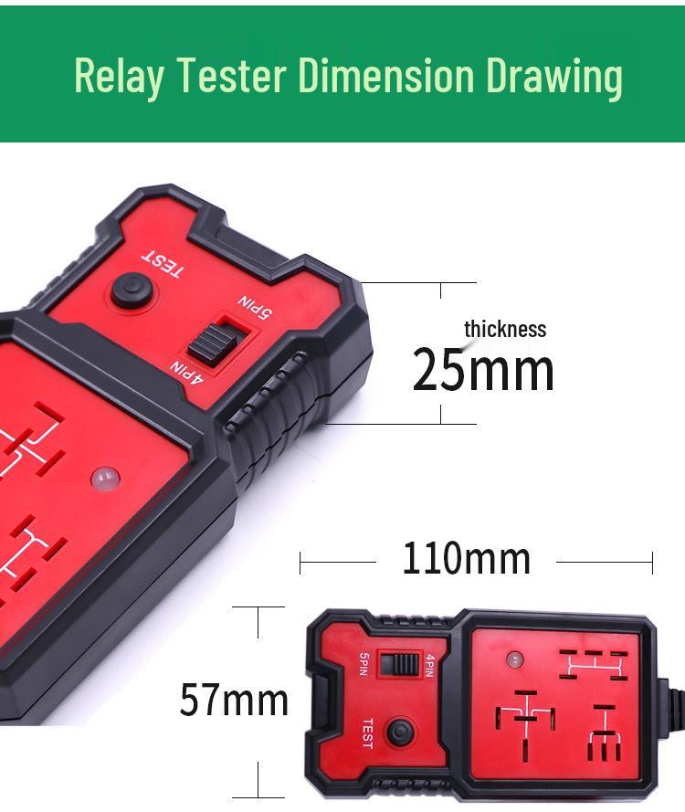 12V/24V Car Relay Tester for Four-Pin/Five-Pin Relays