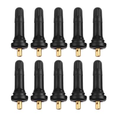 10 peças TPMS Kit de serviço de sensor de pressão de pneu Substituição direta de roda de carro TPMS Haste de válvula de sensor de pressão de pneu para Buick