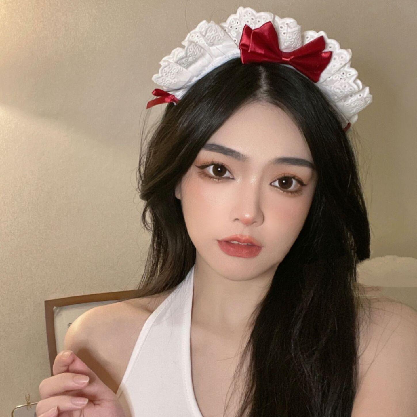 

Французская кружевная повязка на голову в стиле ретро: Милый головной убор горничной на Хэллоуин