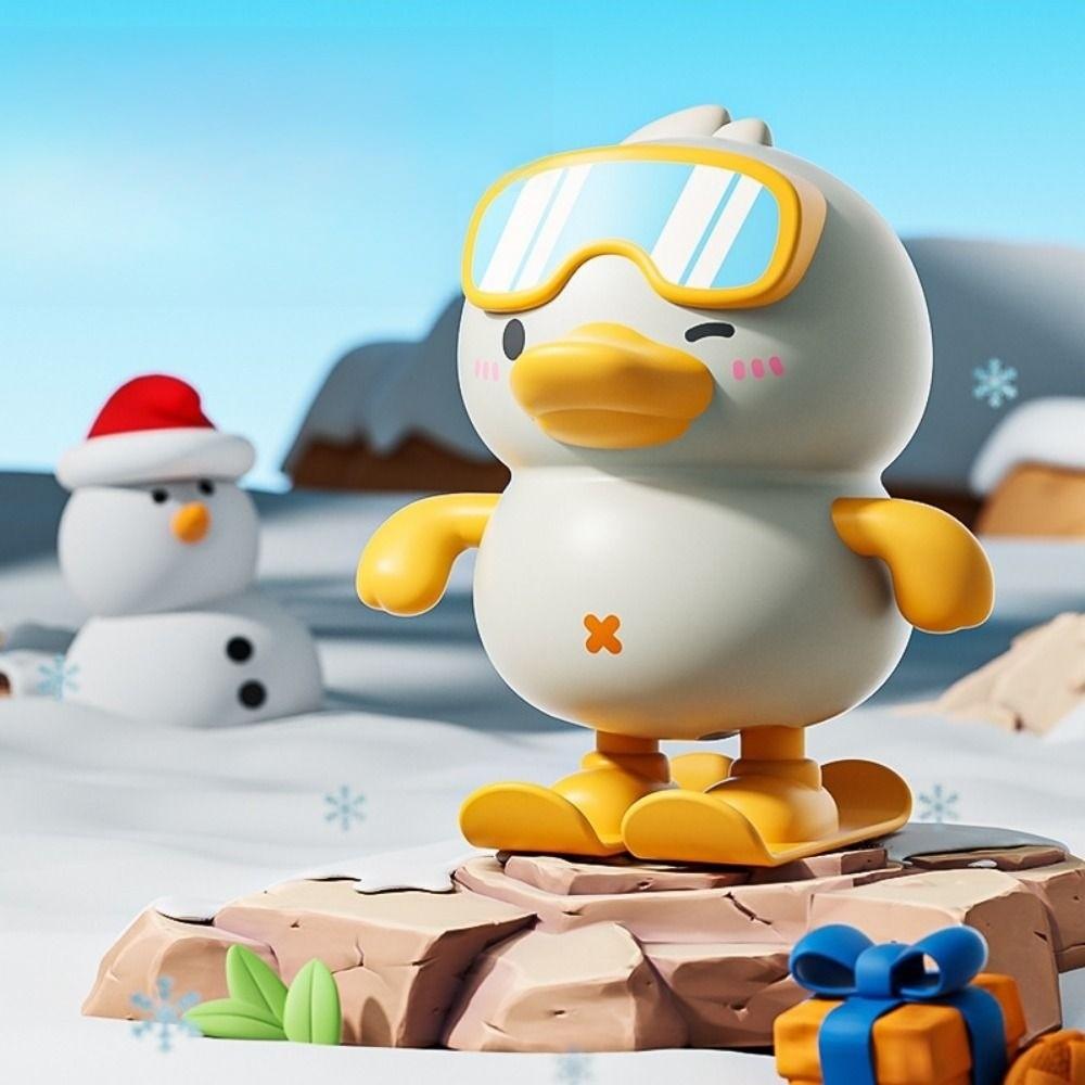 Clockwork Design Clockwork Duck Toy Plastic Material Jumping Duck Toy Skiing duck toy  Bathroom Toy