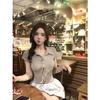 [] There is an inner ballet style polo collar dress women's short-sleeved skirt slim-fitting fluffy a-shaped skirt