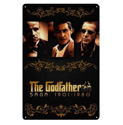 YThe Godfather Retro Movie Metal Poster Tin Sign Xcm Plate Aluminum