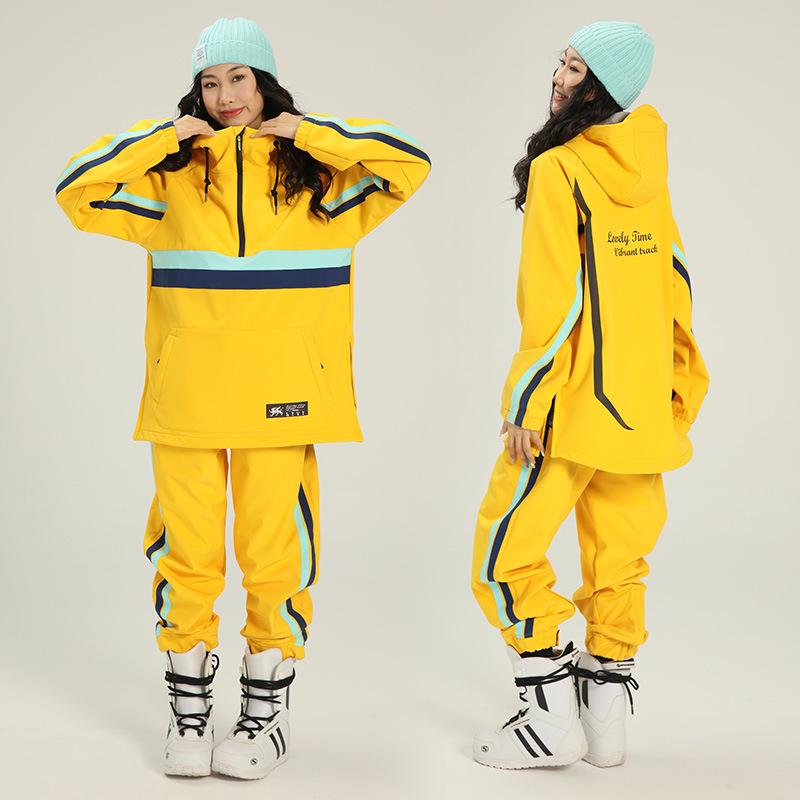 Women's 2023 Winter Ski Suit Set: Windproof, Waterproof, Fashionable, Thick, and Slimming for Couples