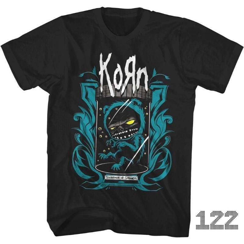 

Korn Metallica Slipknot Band T-shirts Men Women American Hip-hop Street Metal Band Short-sleeved Band Singer Hip-hop Rock Top 4XL