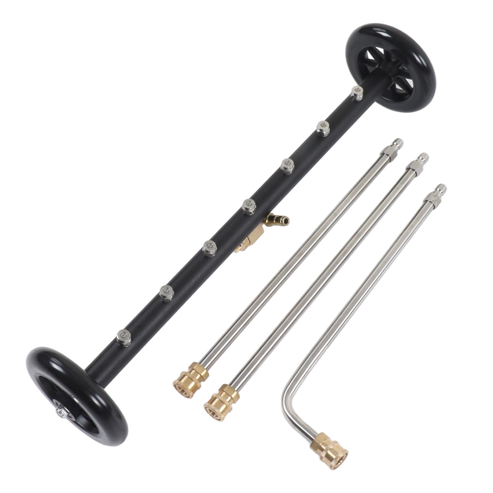 

Мойка высокого давления Очиститель днища 4000psi 2 в 1 Под автомобилем Водяная метла Очиститель поверхности с 3 удлинительными насадками для