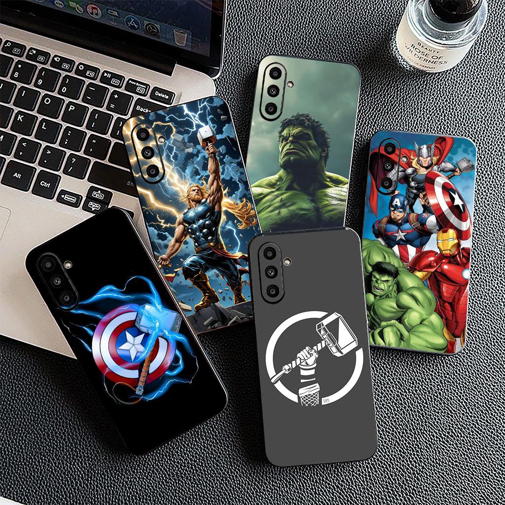 Cover for Samsung Galaxy A05 A06 A14 A50 A51 A52 A12 A13 A17 A70 A07 A25 A26 A56 A23 M53 Case Thor Odinson Hammer Marvels Hulk