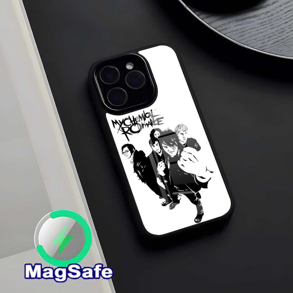 Rock Band My C-chemical Romance Handyhülle Magnetische Glas Hülle Für IPhone 17 Pro Max 16 15 14 13 11 Pro Max Plus Handyhülle