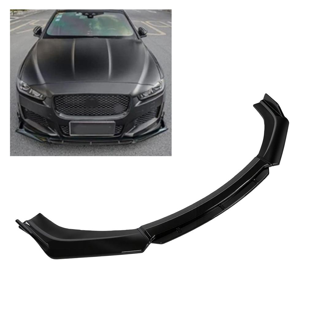 Front Bumper Lip Spoiler Splitter Replacement for S4 Gloss Black Bumper Lip Spoiler Body Kit with Screws Sporty Appearance