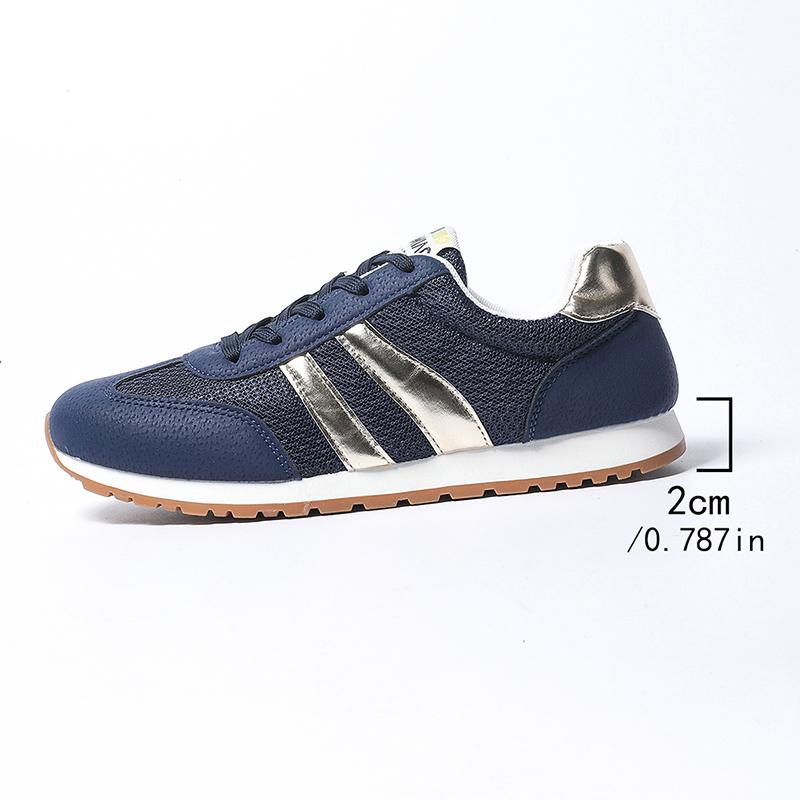 Fashion Lightweight Women's Casual Sports Shoes Fashion Striped Decor Breathable Sneakers Woman Plus Size Comfort Non Slip Walking Shoes