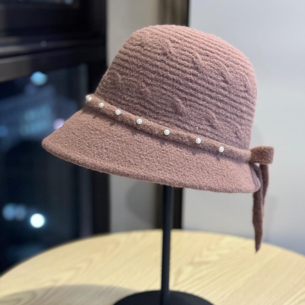 New Woolen Fisherman Hat for Women, French Retro Style, Versatile for Autumn and Winter, Warm and Face-slimming, Elegant Bucket Hat