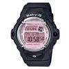 Baby-G BG-169M-1 Women's Digital Watch, Black, Resin Band, Waterproof