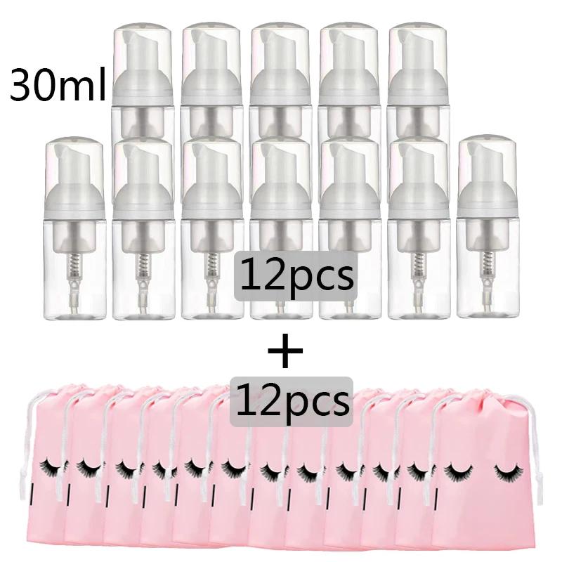 Schaumpumpe Flasche 12 Stück 30/60ml Tragbare Schaumstoffflasche Leere Pumpe Klare Flasche Lotion Shampoo Spender Heißer Verkauf Nachfüllbare Flaschen