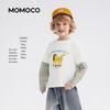 MOMOCO Boys' Fashion Colorblock Faux Two-Piece Long Sleeve T-Shirt