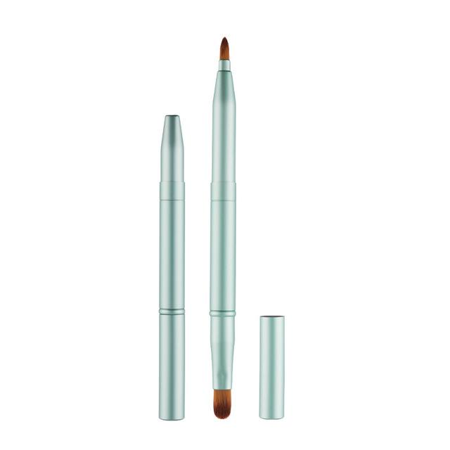 Retractable Lip Makeup Brush Lipstick Lip Gloss Brush Telescopic Dual Use Lip Eyeshadow Brush Beauty Tool With Protect Cap